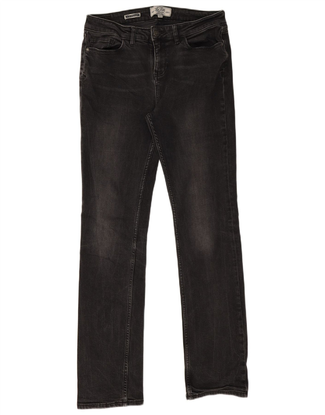 Jeans dritti da donna Fat Face UK 12 medio W30 L31 cotone nero