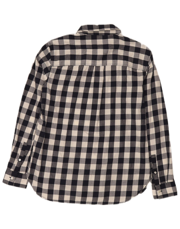 Camicia in flanella da donna Jack Wills, vestibilità boyfriend, UK 10, piccola, cotone nero