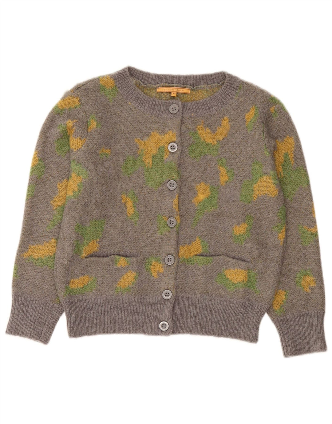 Maglione cardigan da donna con motivo astratto Silvian Heach UK 6 XS Grigio