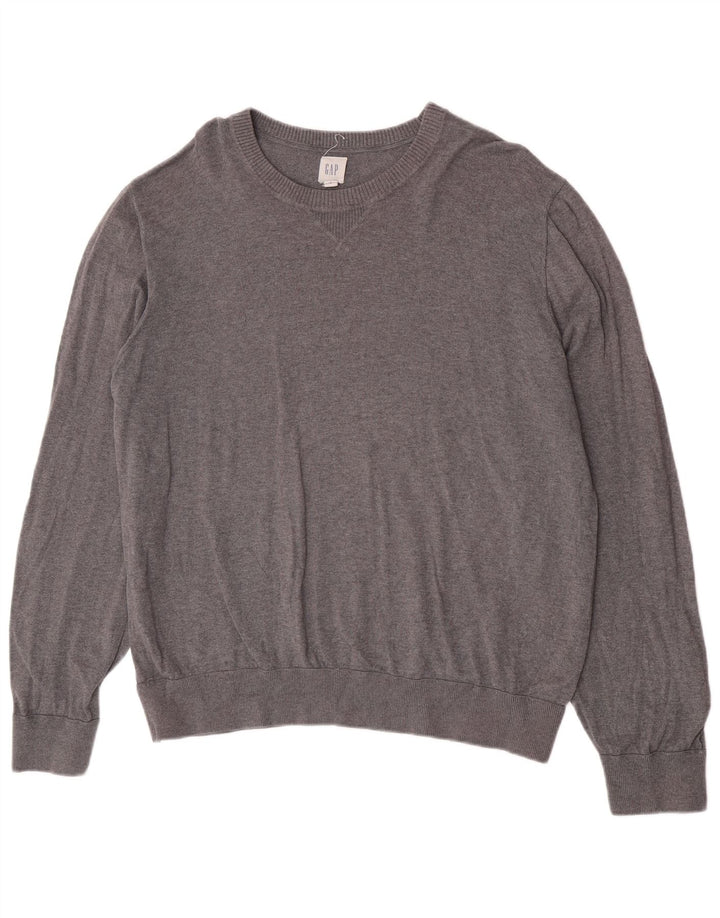 Maglione maglione girocollo da uomo Gap XL in cotone grigio