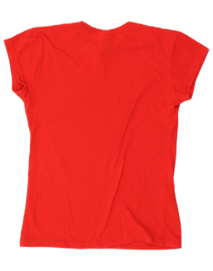T-shirt grafica Adidas Climalite da donna Top UK 14 Large Rosso Poliestere