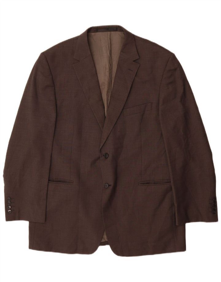 Giacca blazer a 2 bottoni Marks & Spencer da uomo UK 44 2XL Lana vergine grigia