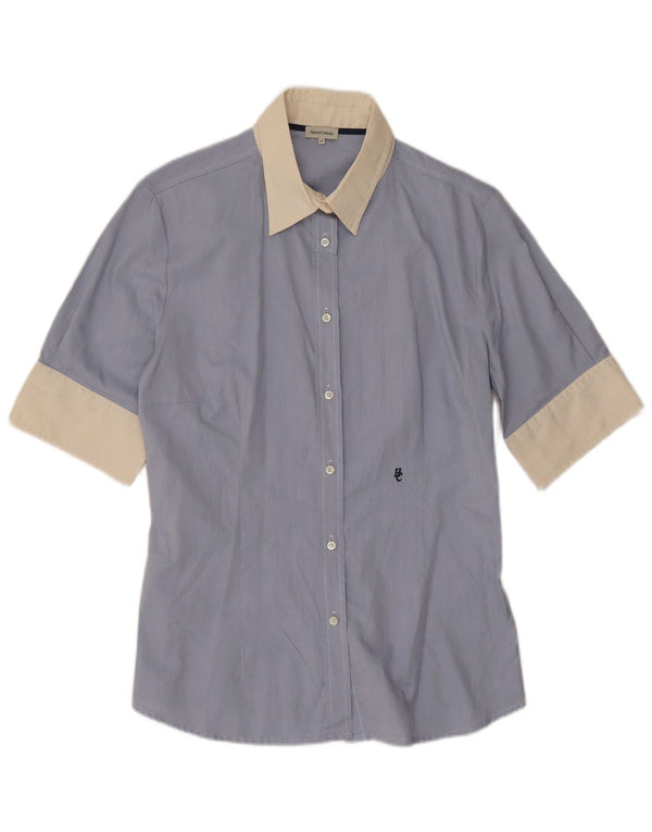 Camicia a maniche corte da donna Henry Cottons IT 52 2XL Cotone color block blu