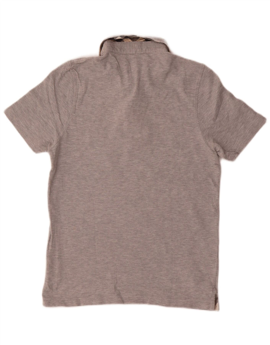 Polo Uomo Burberry Cotone Grigio Medio