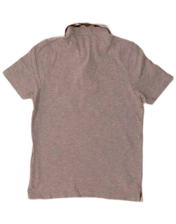 Polo Uomo Burberry Cotone Grigio Medio
