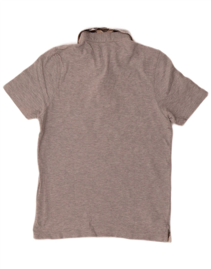 Polo Uomo Burberry Cotone Grigio Medio