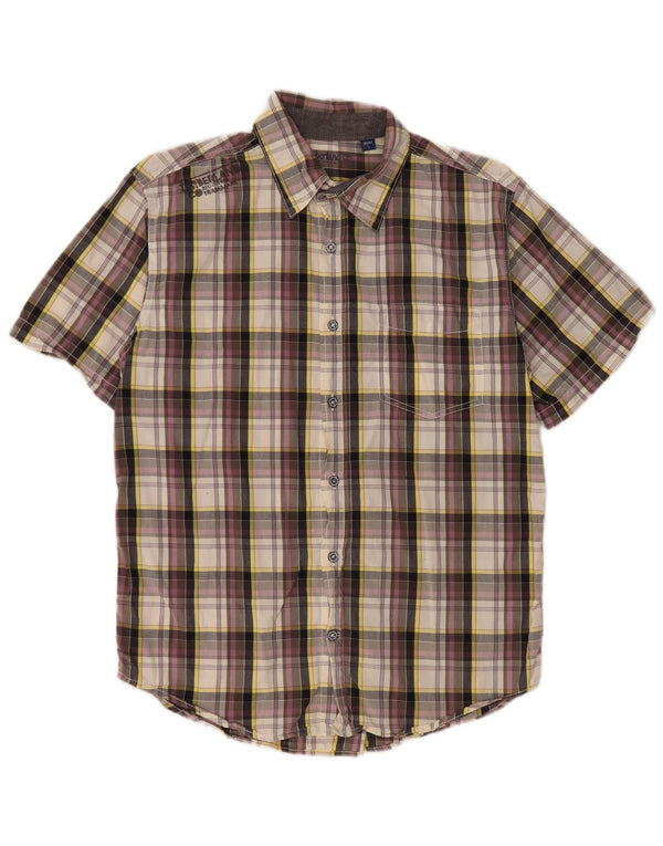 Timberland Boys Short Sleeve Shirt 13-14 Years Small Multicoloured Check