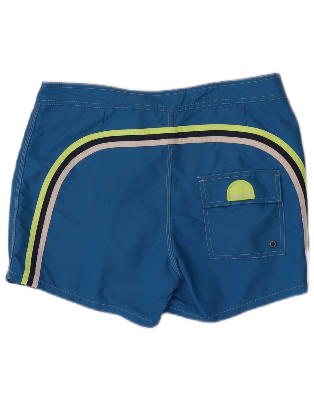 Pantaloncini da bagno da uomo Sundek blu medio in nylon sportivo