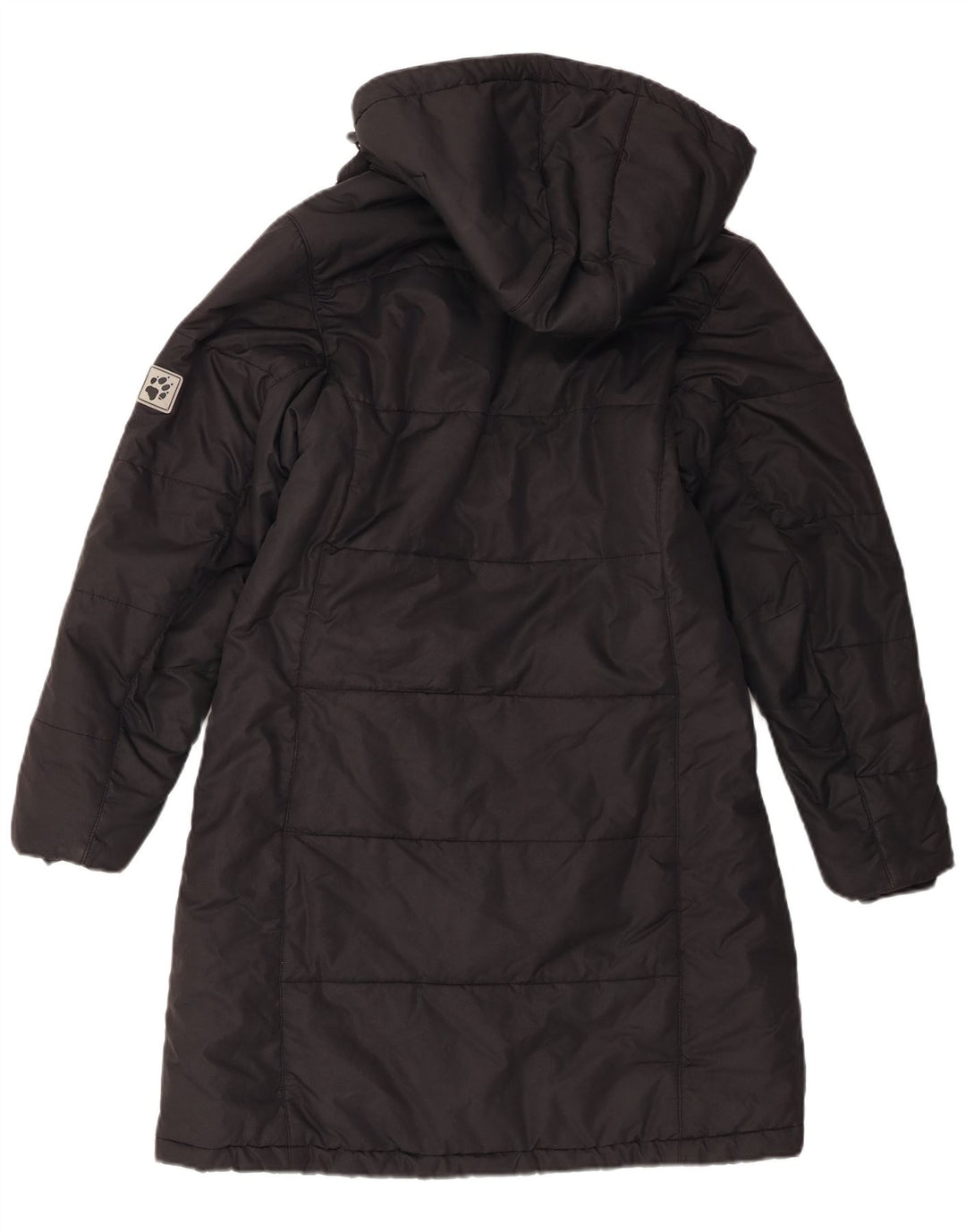 Cappotto imbottito con cappuccio da donna Jack Wolfskin UK 10 piccolo poliestere nero