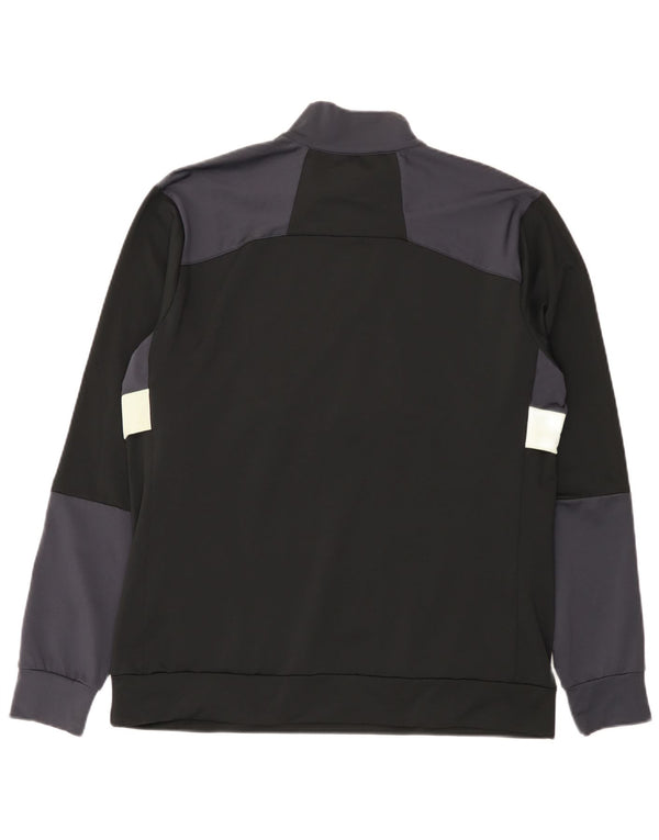 Lyle & Scott Felpa da uomo con collo con zip, maglione grande, colore nero