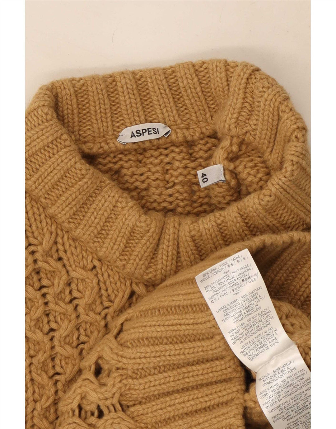 Canotta Donna Aspesi IT 40 Small Marrone Lana