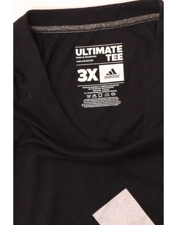 T-shirt grafica da uomo Adidas Top 3XL poliestere nero