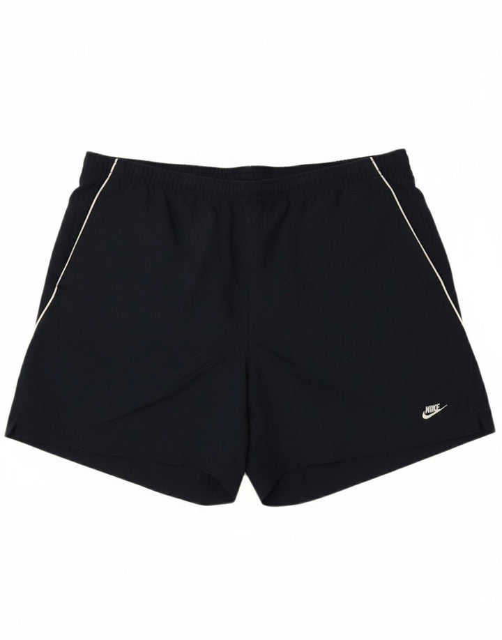 NIKE Mens Sport Shorts UK 37/39 XL Navy Blue Polyester