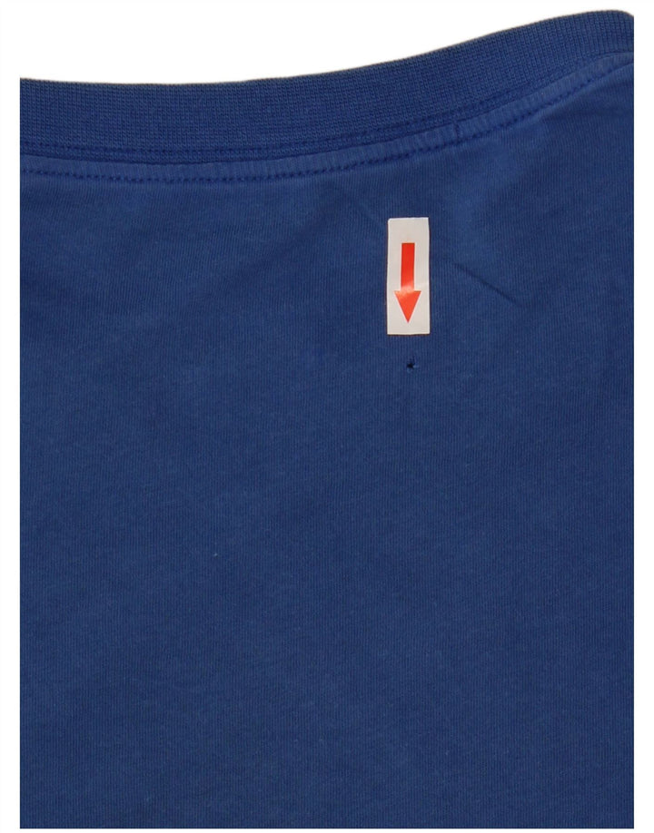 T-shirt grafica da uomo Nike Top grande in cotone blu