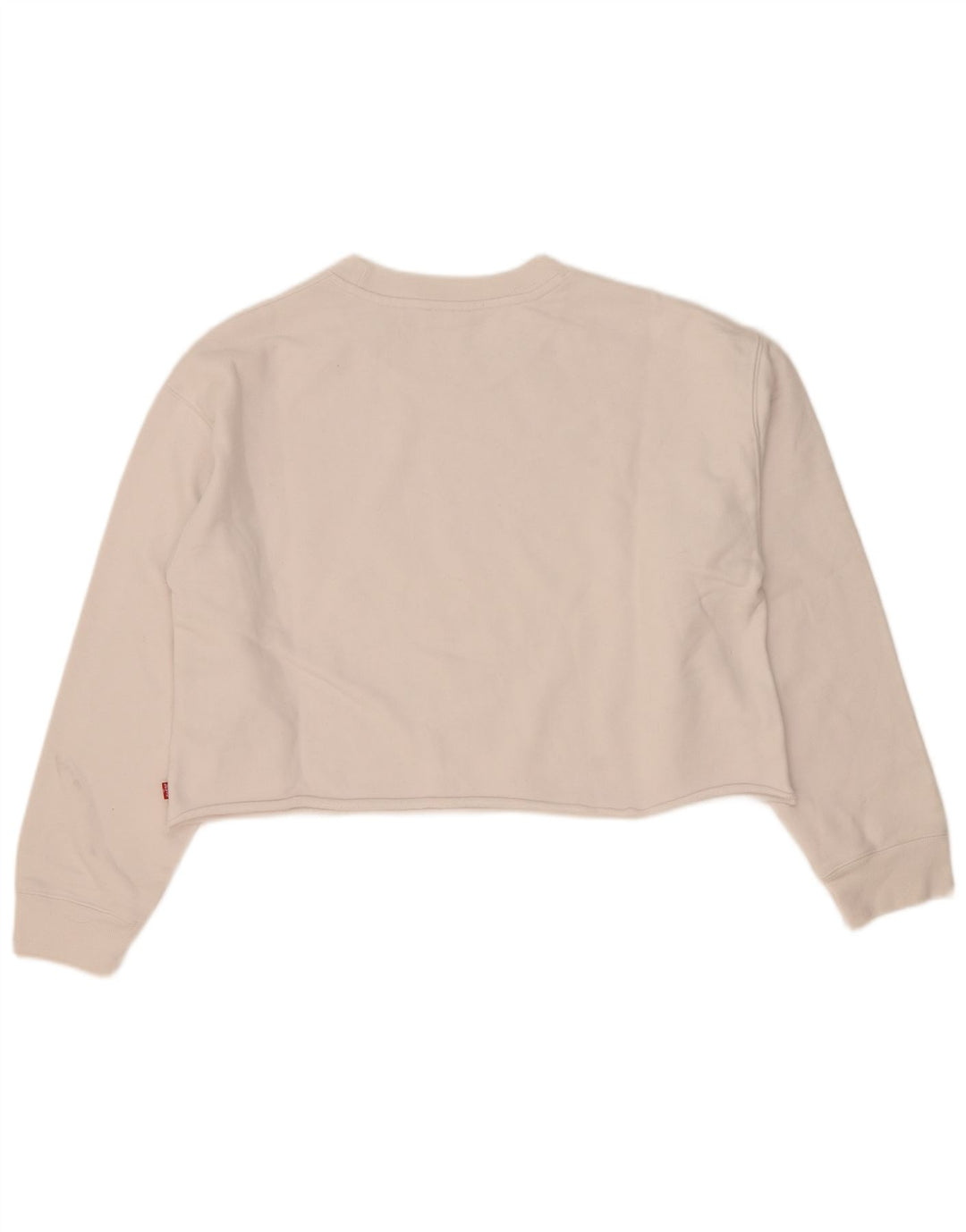 Levi's Donna Felpa con grafica corta oversize da donna UK 10 Small Bianca