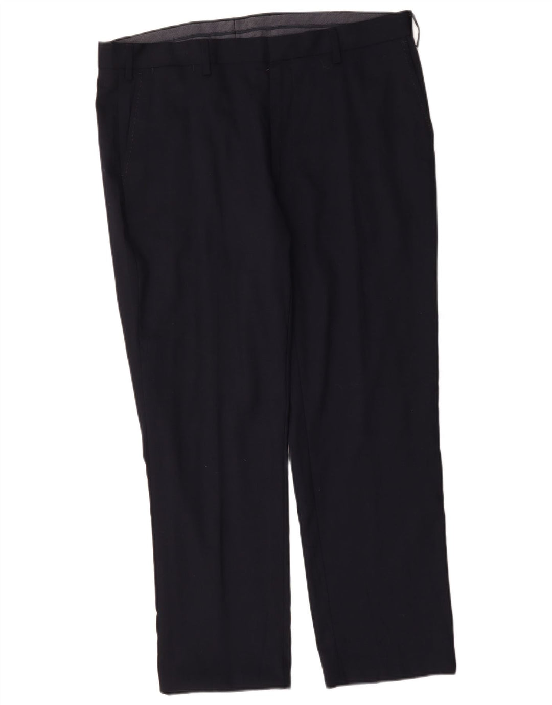Pantaloni da abito vestibilità regolare Marks & Spencer da uomo W38 L29 in lana blu navy