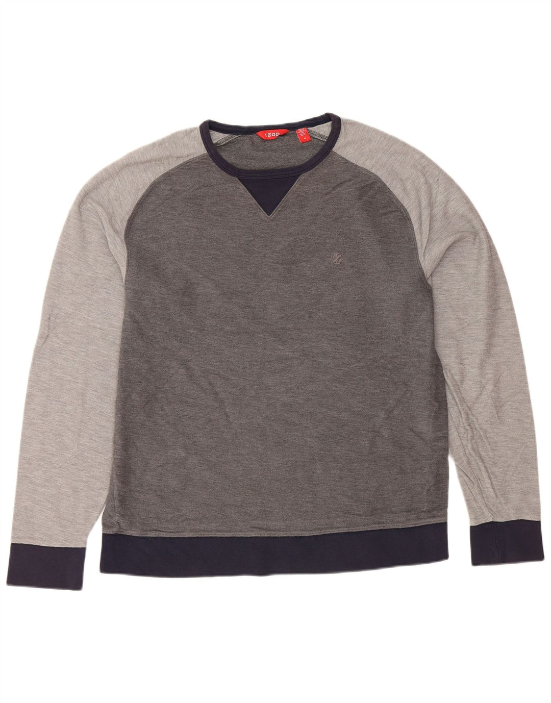 Felpa da uomo IZOD in cotone color block grigio medio