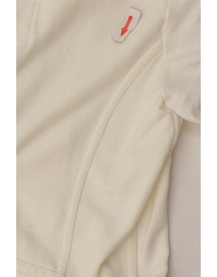 Giacca blazer a 3 bottoni da donna Woolrich UK 12 cotone bianco sporco medio