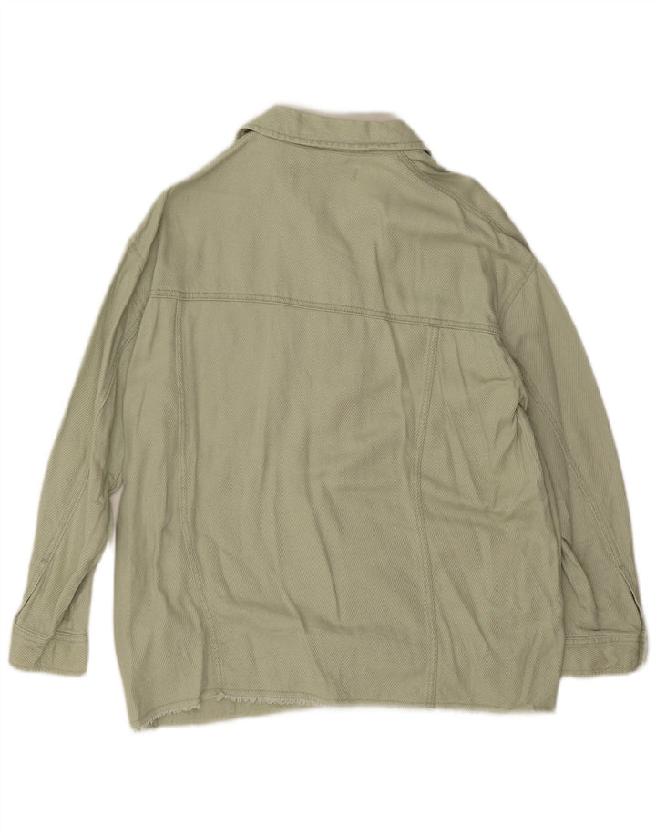 Giubbotto bomber oversize da donna Zara UK 10 piccolo cotone verde