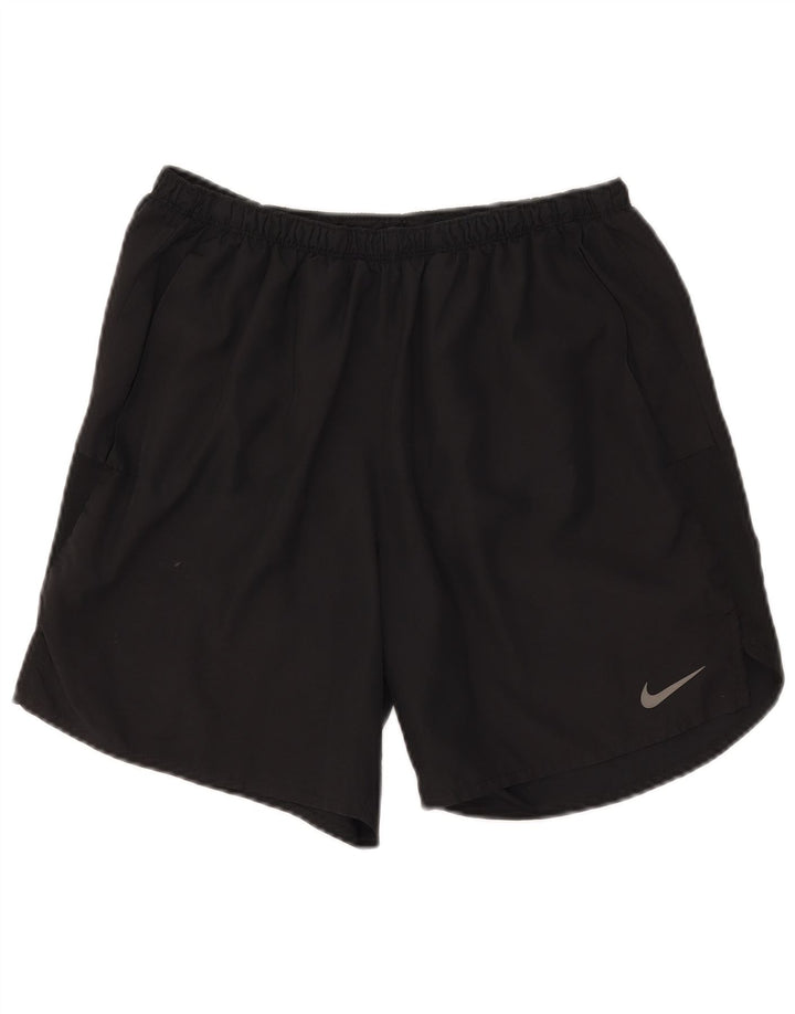Pantaloncini sportivi Nike Dri Fit da uomo, grandi, in poliestere nero