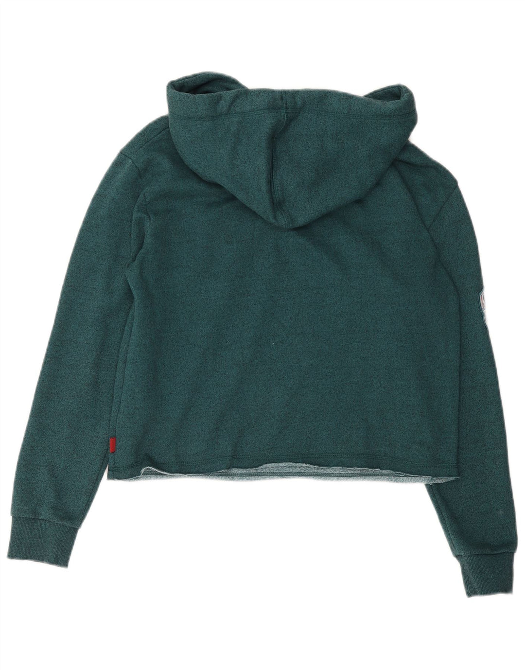 Maglione con cappuccio grafico oversize da donna SUPERDRY UK 10 piccolo verde