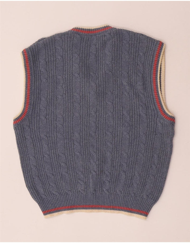 Canottiera vintage da uomo, canotta grande in cotone blu