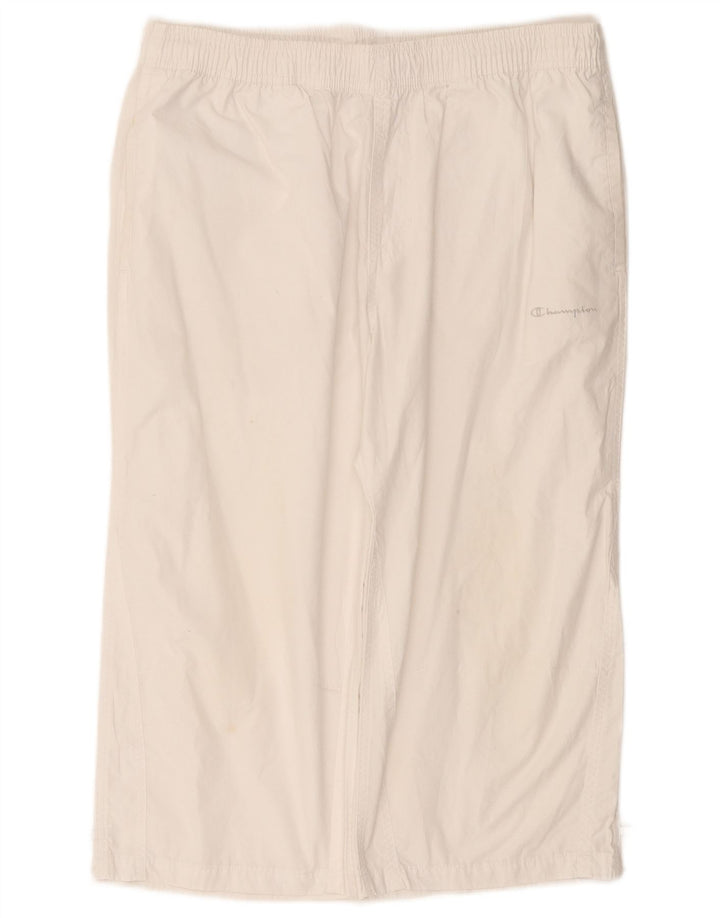 CHAMPION Pantaloni da tuta Capri da uomo grandi in cotone bianco