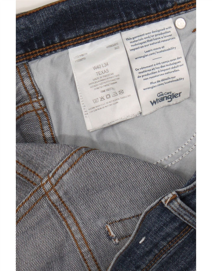 Jeans dritti da uomo Wrangler W40 L34 cotone blu