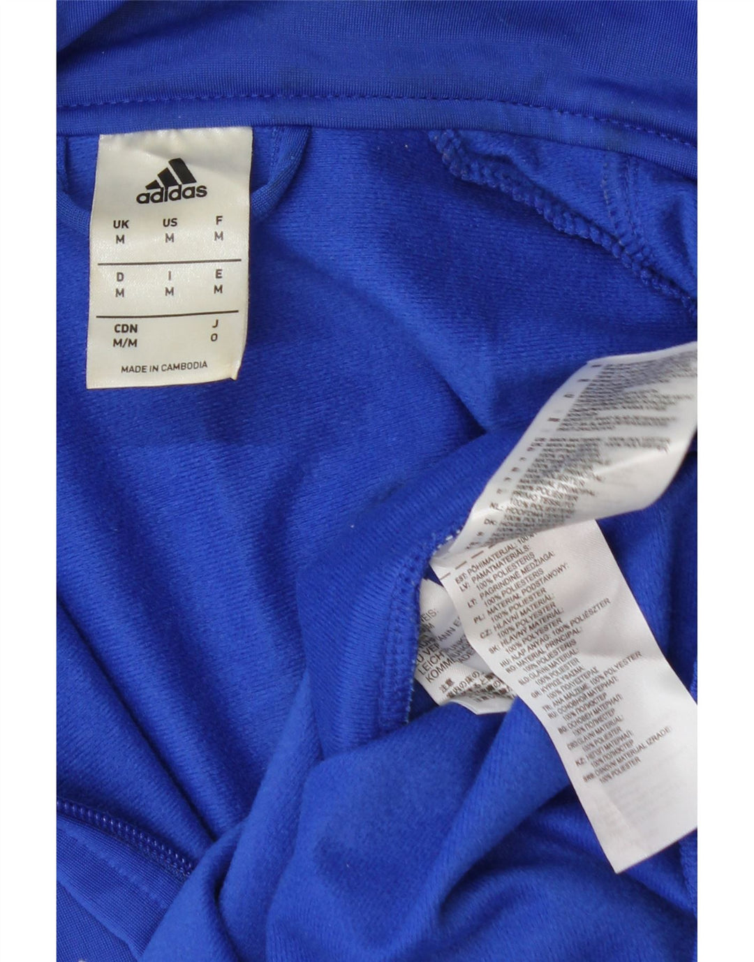 Giacca da tuta da uomo ADIDAS blu medio in poliestere