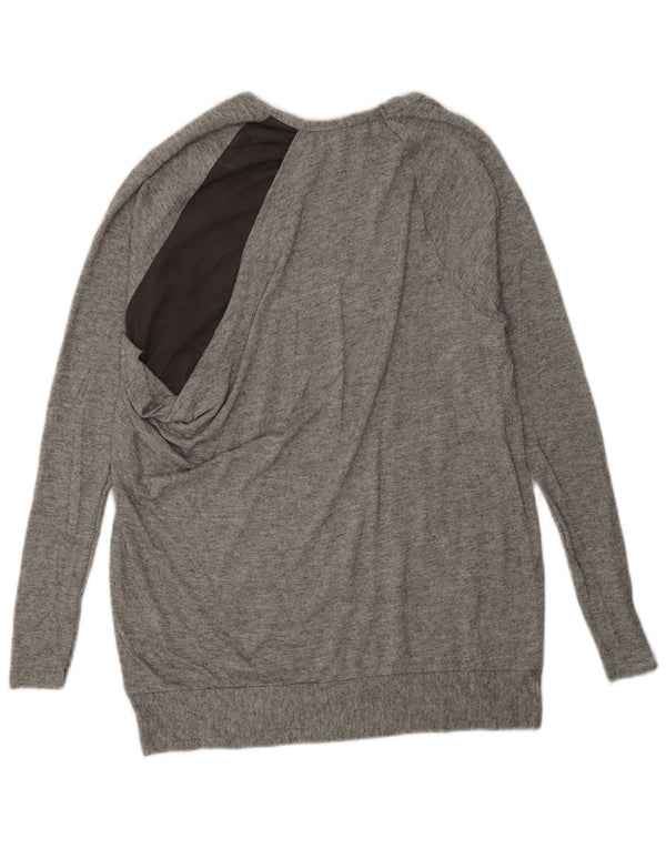 Maglione Zara da donna con scollo a barca UK 10 piccolo grigio color block