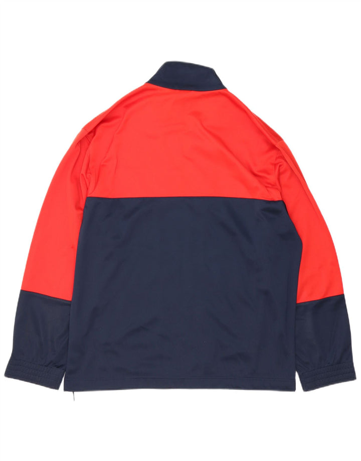 LOTTO Giacca da tuta da uomo di grandi dimensioni in poliestere color block blu navy