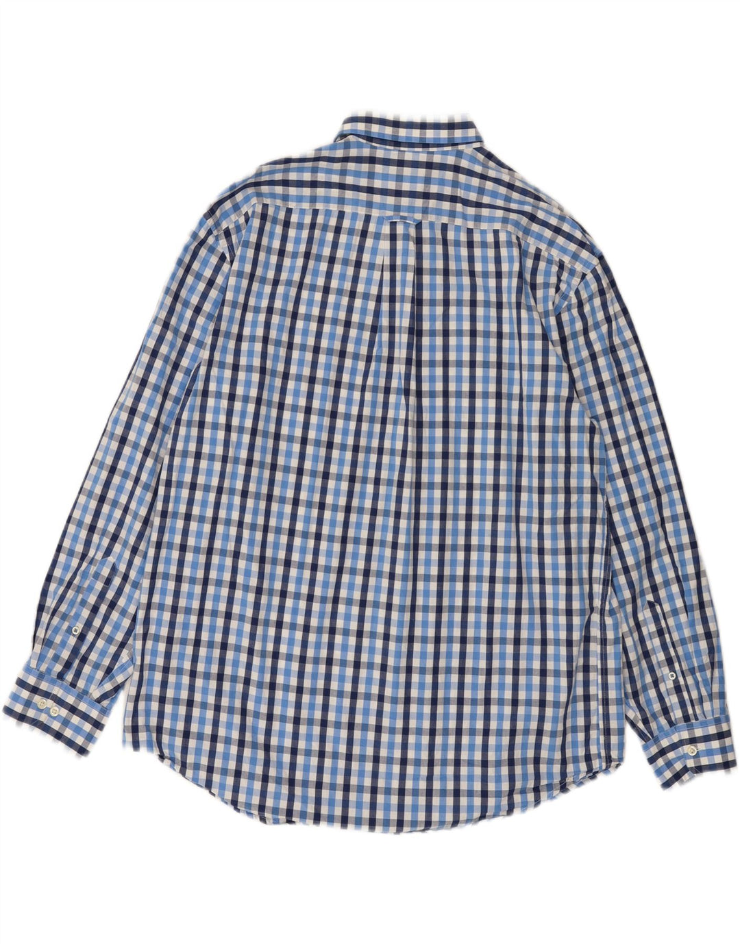 IZOD Mens Shirt XL Blue Check Cotton