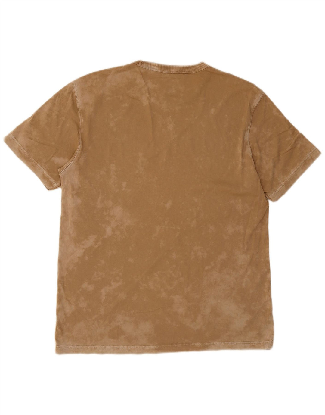 T-shirt Benetton da uomo lavaggio acido, taglia grande, marrone