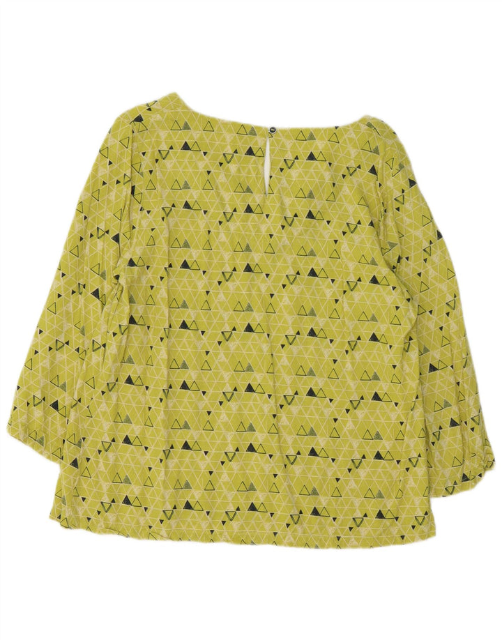 Camicetta da donna con maniche a 3/4 di White Stuff Top UK 12 Verde medio geometrico