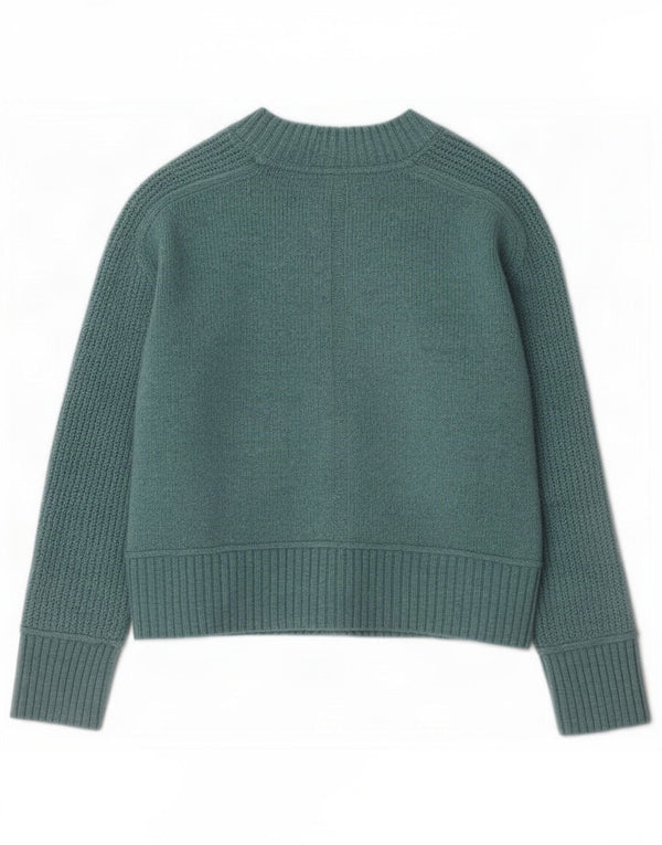 Maglione cardigan oversize corto da donna di White Stuff UK 10 piccolo blu