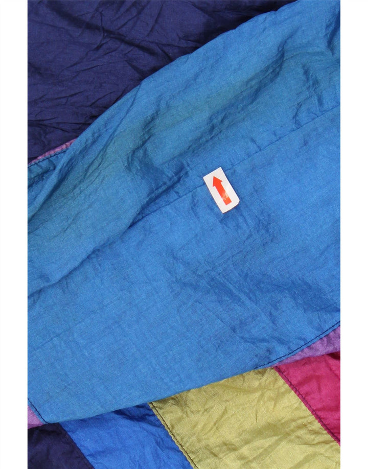 Giacca da tuta da uomo VINTAGE XL in nylon color block blu navy
