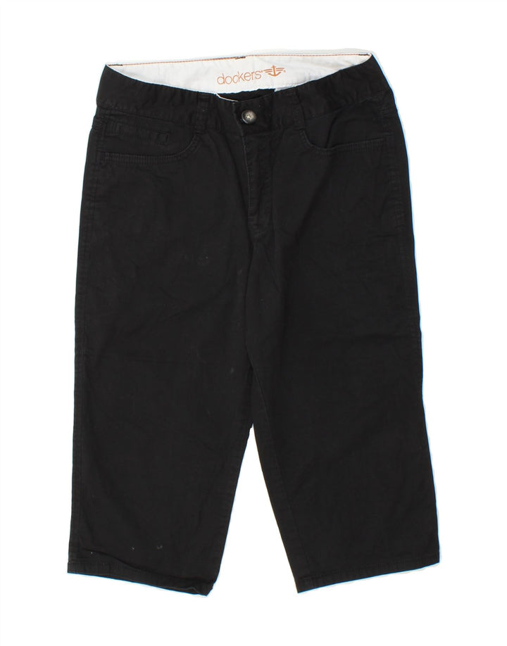 DOCKERS Womens Straight Capri Trousers US 6 Medium W32 L17 Black Cotton Vintage Dockers and Second-Hand Dockers from Messina Hembry 