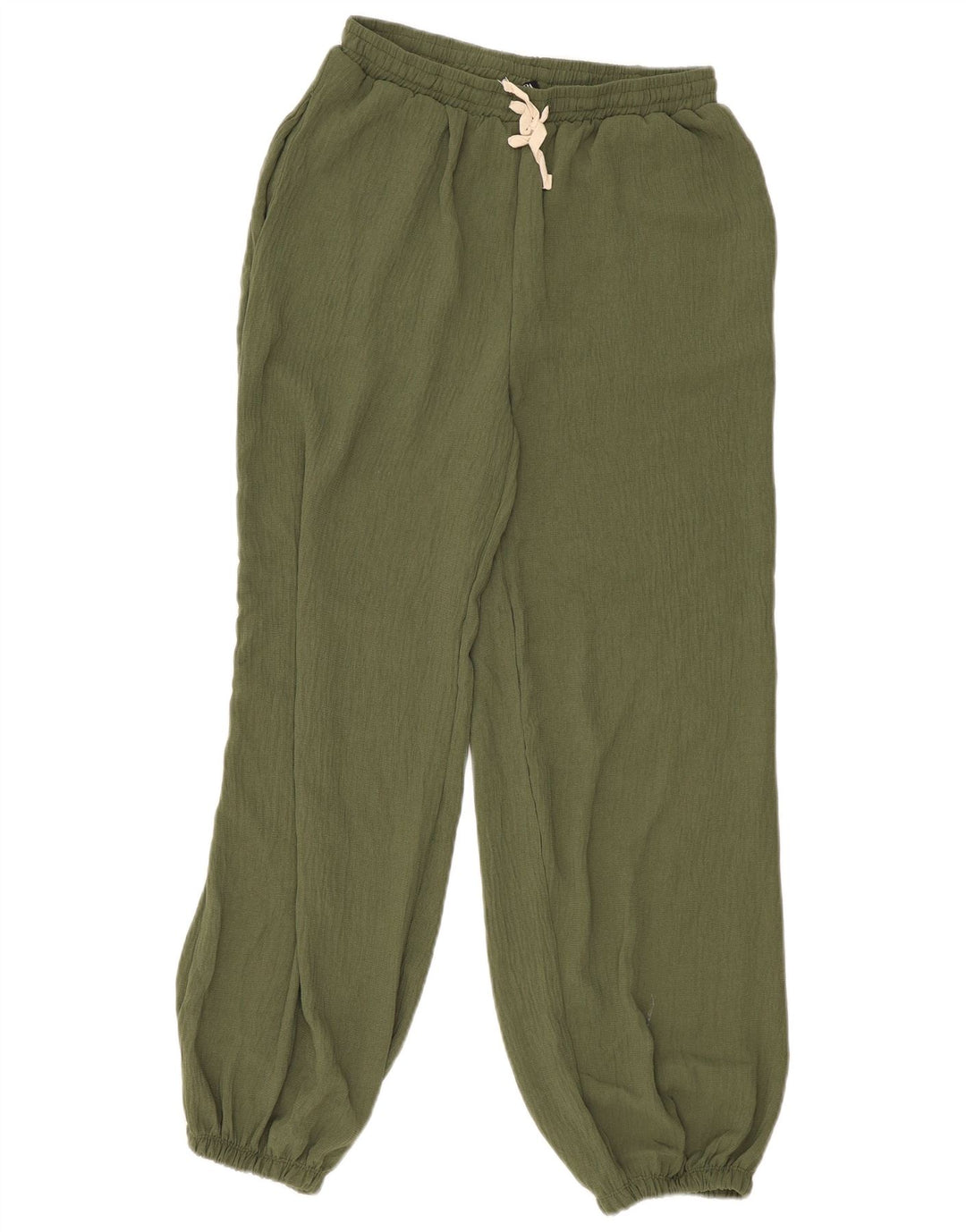 Pantaloni casual da jogging da donna Zara piccoli in poliestere kaki