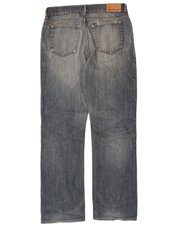 Calvin Klein Jeans dritti da uomo W34 L30 Blu Cotone