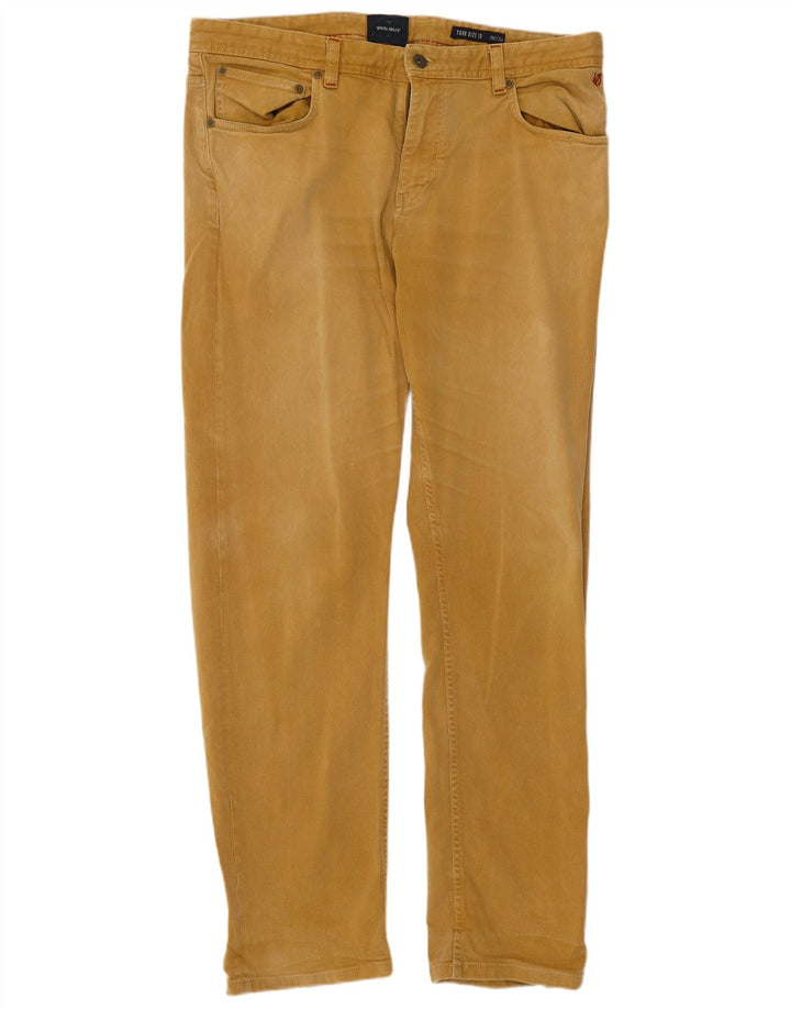 White Stuff Jeans slim da uomo W36 L32 Marrone Cotone