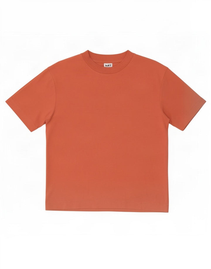 T-shirt Zara da uomo Top in cotone arancione medio