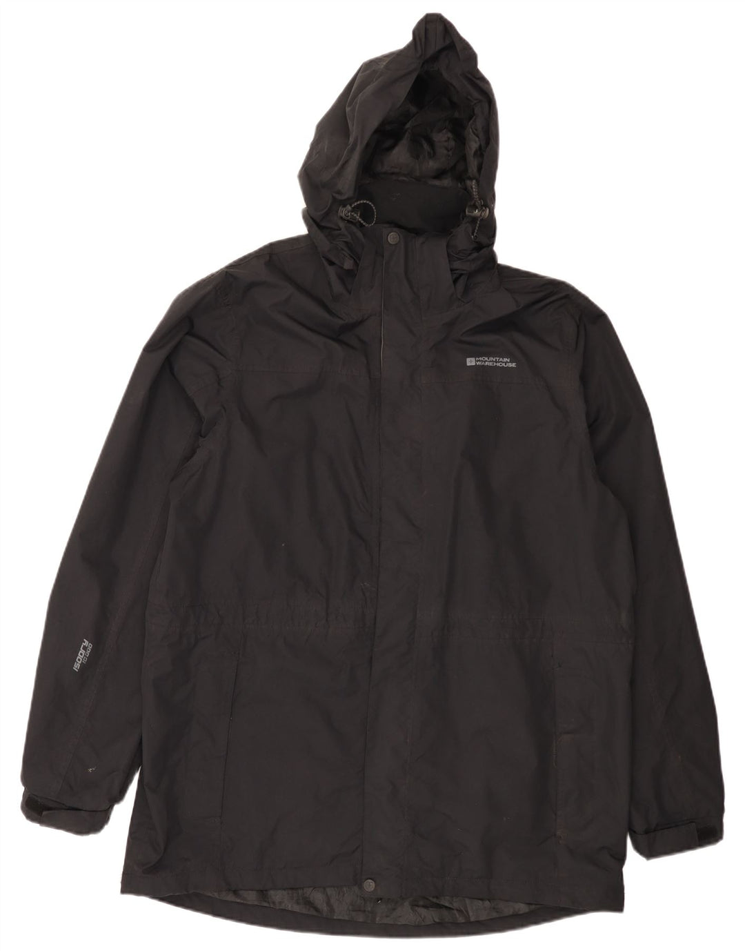 Impermeabile con cappuccio da uomo Mountain Warehouse UK 40 Large in nylon nero