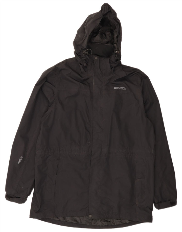 Impermeabile con cappuccio da uomo Mountain Warehouse UK 40 Large in nylon nero