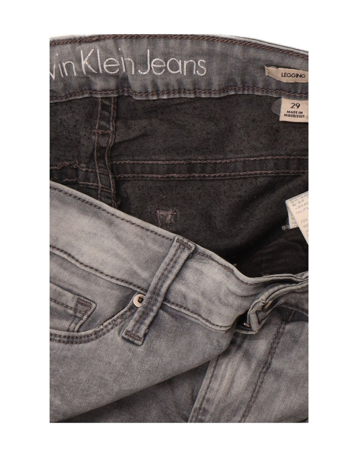 CALVIN KLEIN Womens Jegging Jeans W29 L28 Grey Cotton