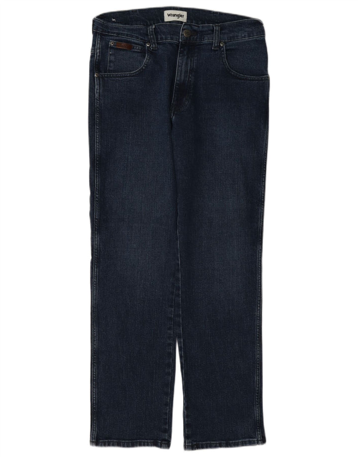 Jeans dritti da uomo Wrangler Texas W32 L30 cotone blu navy