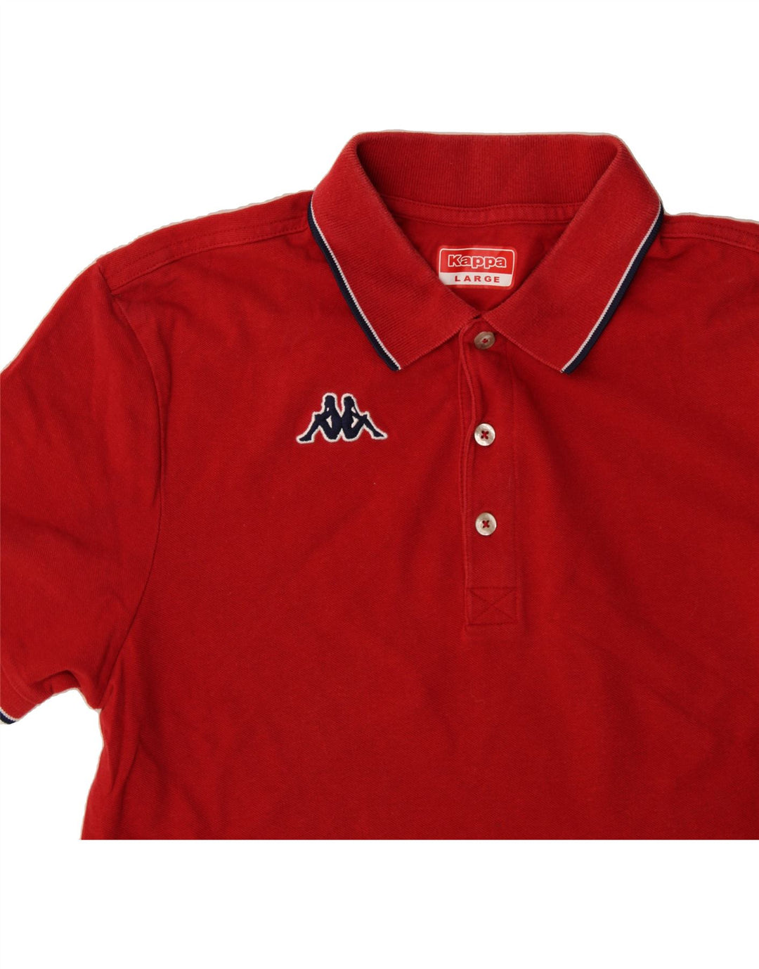 KAPPA Mens Polo Shirt Large Red Cotton Vintage Kappa and Second-Hand Kappa from Messina Hembry 