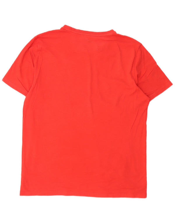 T-shirt grafica da uomo Puma Top grande in cotone rosso