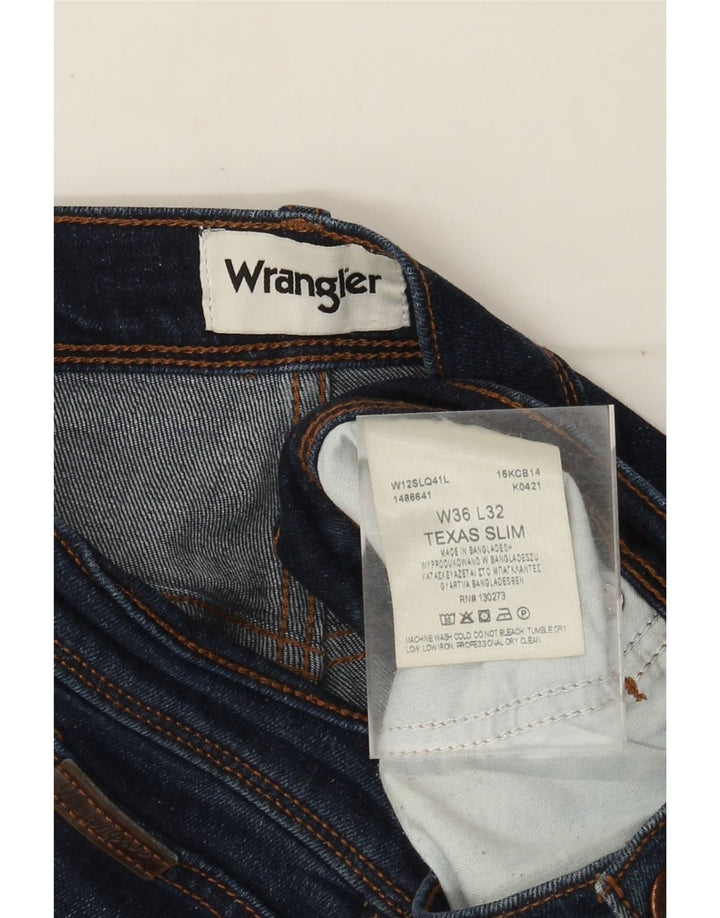 Jeans Wrangler Texas Slim da uomo W36 L29 cotone blu navy