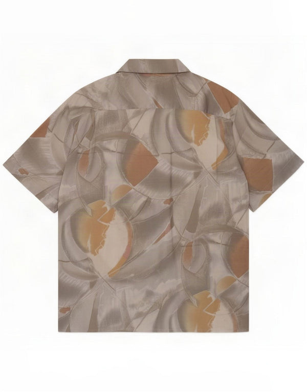 Rudnick Mens Short Sleeve Shirt Large Grey Geometric
