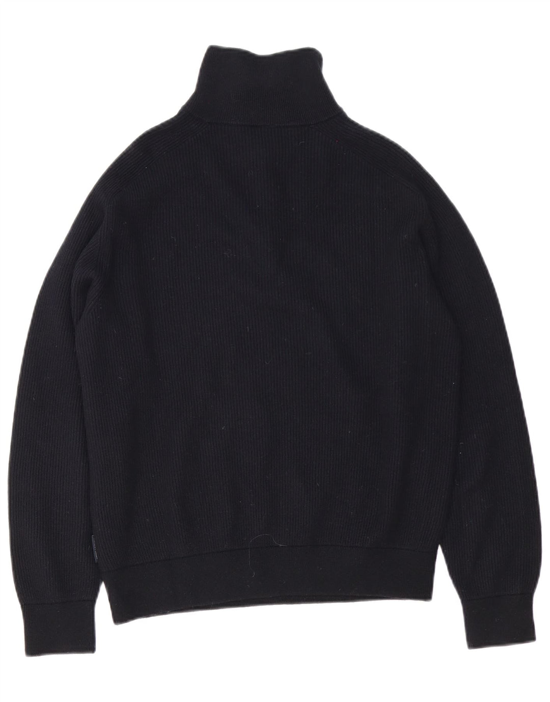 Armani Exchange Maglione da uomo con zip e collo grande in cotone nero